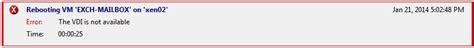 the vdi is not available